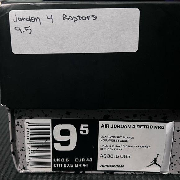 Jordan 4 Raptors - Picture 2 of 2